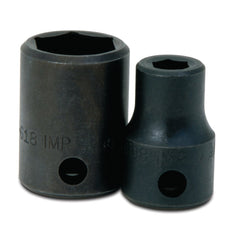 Impact Socket: 3/8" Drive, 13/16" Socket, Hex Drive