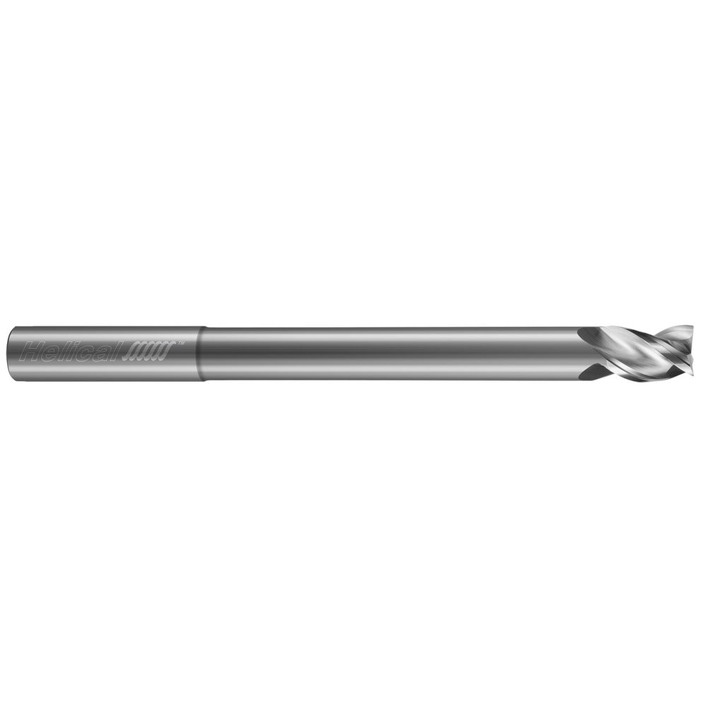 Square End Mill: 3/8" Dia, 1/2" LOC, 3 Flute, Solid Carbide