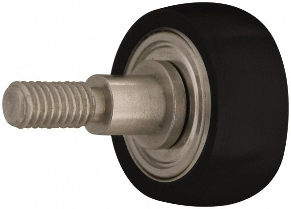 Plain Cam Follower: 0.375" Roller Dia, 0.134" Roller Width, 0.25" Stud Dia