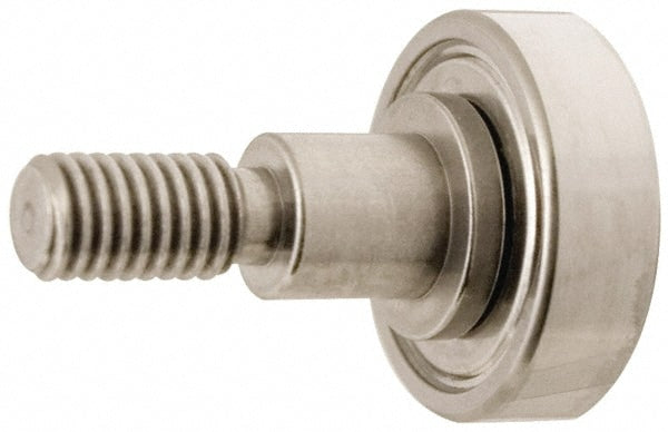 Plain Cam Follower: 0.187" Roller Dia, 0.094" Roller Width, 0.25" Stud Dia