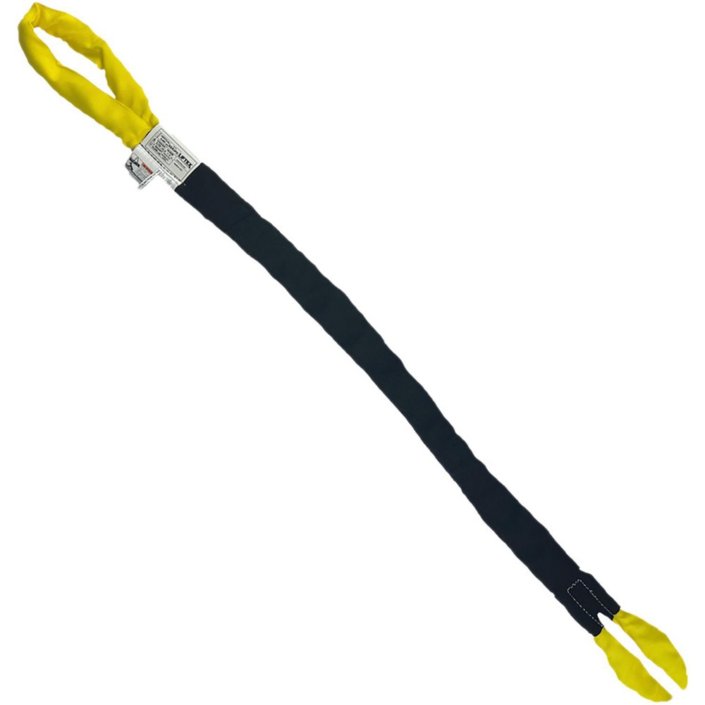 Eye & Eye Round Sling: 8' Long, 8400 lb Vertical Capacity, 6700 lb Choker Capacity