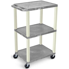 Utility Utility Cart: 18" Long, 24" Wide, Plastic, Gray