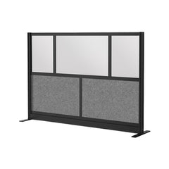 Office Cubicle Partitions; Office Cubicle Partition Type: Modular Wall Room Divider; Color: Gray, Black, Frosted; Material: Aluminum; Mount Type: Freestanding; Height (Inch): 48; Width (Inch): 70; Thickness (Inch): 1-3/4