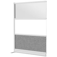 Office Cubicle Partitions; Office Cubicle Partition Type: Modular Wall Room Divider; Color: Gray, White, Frosted; Material: Aluminum; Mount Type: Freestanding; Height (Inch): 70; Width (Inch): 53; Thickness (Inch): 1-3/4