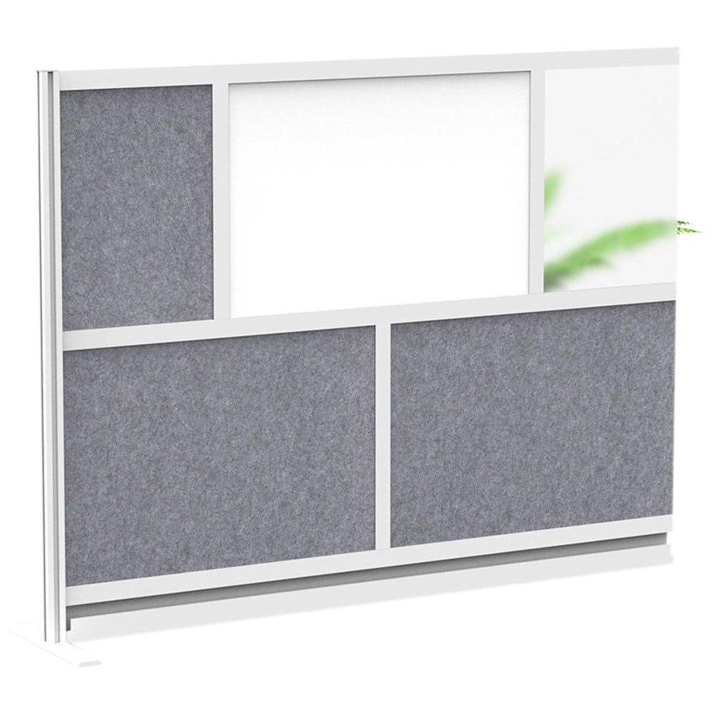 Office Cubicle Partitions; Office Cubicle Partition Type: Modular Wall Room Divider; Color: Gray, White, Frosted; Material: Aluminum; Mount Type: Freestanding; Height (Inch): 48; Width (Inch): 70; Thickness (Inch): 1-3/4