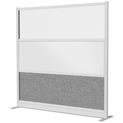 Office Cubicle Partitions; Office Cubicle Partition Type: Modular Wall Room Divider; Color: Gray, White, Frosted; Material: Aluminum; Mount Type: Freestanding; Height (Inch): 70; Width (Inch): 70; Thickness (Inch): 1-3/4