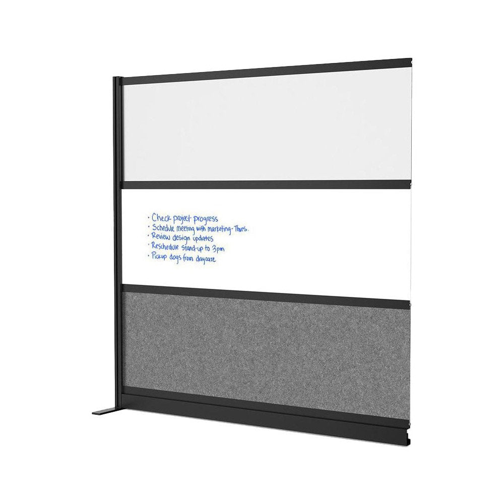 Office Cubicle Partitions; Office Cubicle Partition Type: Modular Wall Room Divider; Color: Gray, White, Black, Frosted; Material: Aluminum; Mount Type: Freestanding; Height (Inch): 70; Width (Inch): 70; Thickness (Inch): 1-3/4