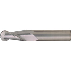 Ball End Mill: 5/8" Dia, 3" LOC, 2 Flute, Carbide