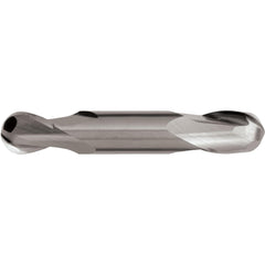 Ball End Mill: 5/32" Dia, 7/16" LOC, 2 Flute, High Speed Steel