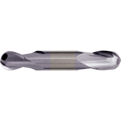 Ball End Mill: 1/16" Dia, 1/8" LOC, 2 Flute, Solid Carbide