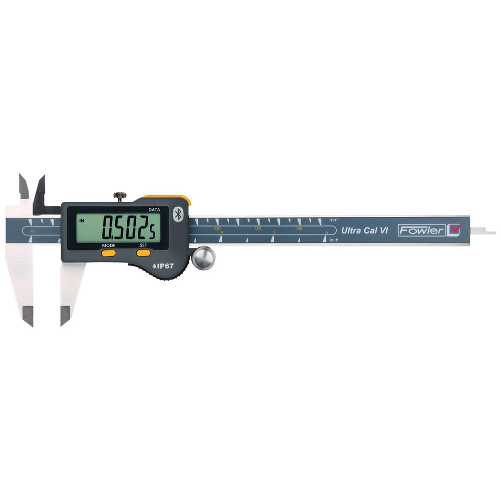 Electronic Caliper: 0 to 12", 0.0005" Resolution, IP67, For Depth, Inside Diameter, Outside Diameter & Step