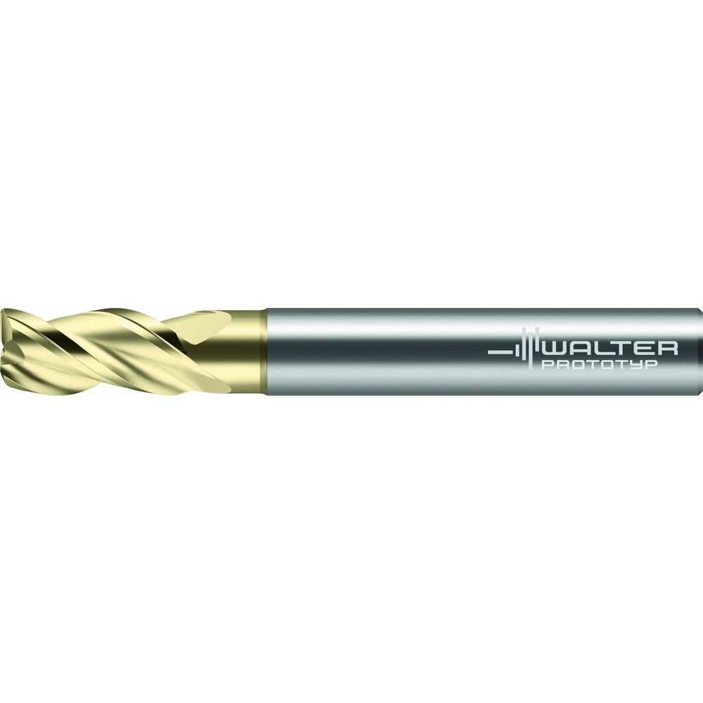 Corner Radius End Mill: 1" Dia, 1-1/2" LOC, 0.0300" Radius, 3 Flute, Solid Carbide