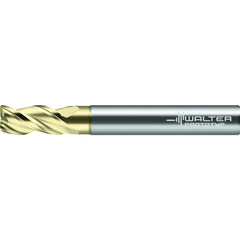 Corner Radius End Mill: 1" Dia, 1-1/2" LOC, 0.1200" Radius, 3 Flute, Solid Carbide