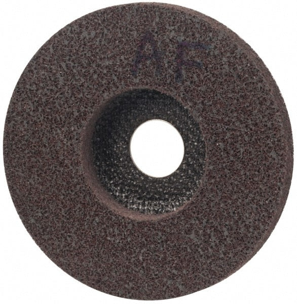 Deburring Disc: 4-1/2" Dia, 7/8" Hole, Fine Grade, Aluminum Oxide