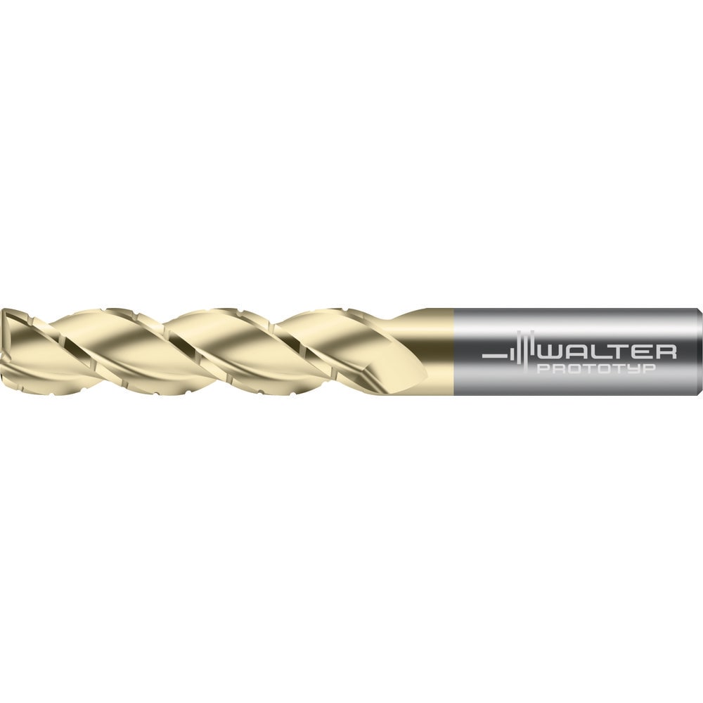 Corner Radius End Mill: 3/4" Dia, 2-1/4" LOC, 0.0150" Radius, 3 Flute, Solid Carbide