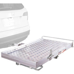 Trailer & Truck Cargo Accessories; Type: Cargo/Mobility Carrier w/Ramp; For Use With: 2" Receivers; Material: Aluminum; Length: 60; Width (Inch): 32; Color: Silver; Load Capacity (Lb.): 350.000