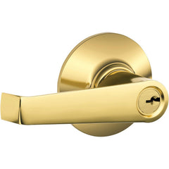 Lever Locksets; Lockset Type: Tubular Lock; Key Type: Schlage C; Back Set: 2-3/8 & 2-3/4; Cylinder Type: Schlage C Keyway; Material: Metal; Door Thickness: 1 3/8 - 1 3/4; Finish: Bright Brass