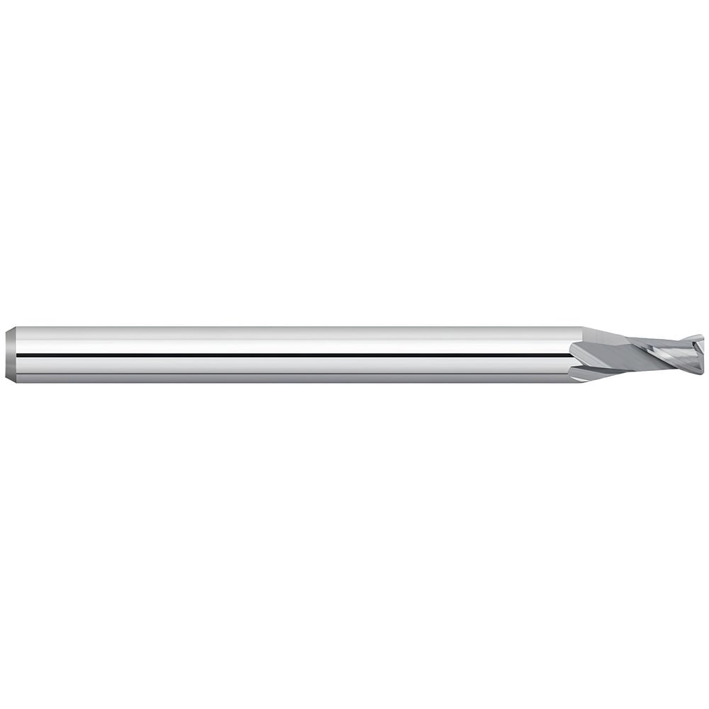 Corner Radius End Mill: 1/16" Dia, 3/32" LOC, 0.0050" Radius, 2 Flute, Solid Carbide