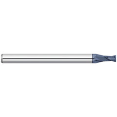 Corner Radius End Mill: 0.0450" Dia, 0.068" LOC, 0.0050" Radius, 2 Flute, Solid Carbide