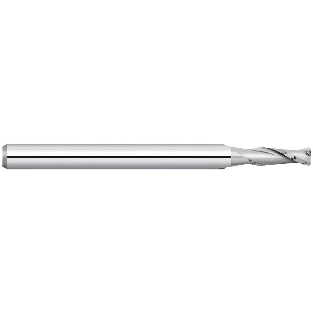 Corner Radius End Mill: 0.0300" Dia, 0.09" LOC, 0.0050" Radius, 2 Flute, Solid Carbide