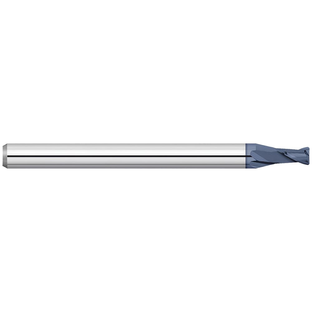 Corner Radius End Mill: 0.0300" Dia, 0.09" LOC, 0.0050" Radius, 2 Flute, Solid Carbide