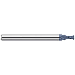 Corner Radius End Mill: 0.0400" Dia, 0.12" LOC, 0.0050" Radius, 2 Flute, Solid Carbide