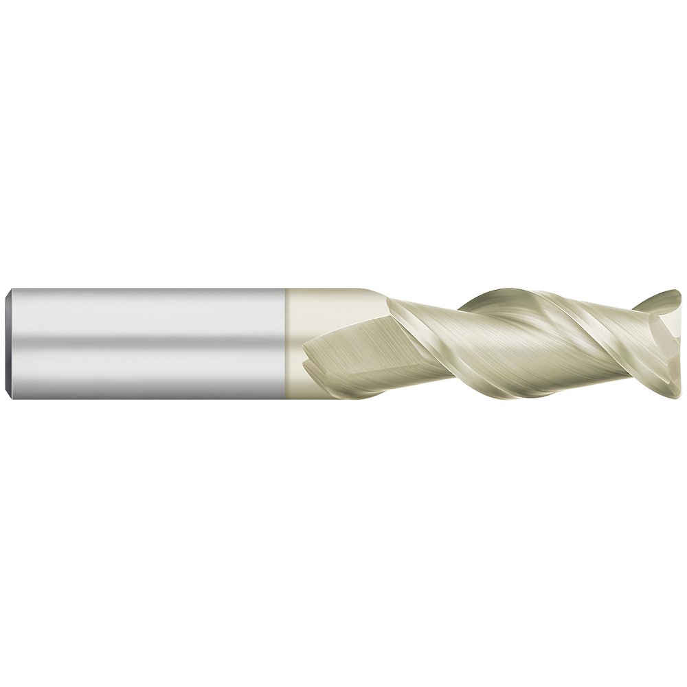 Corner Radius End Mill: 3/16" Dia, 3/8" LOC, 0.0300" Radius, 2 Flute, Solid Carbide