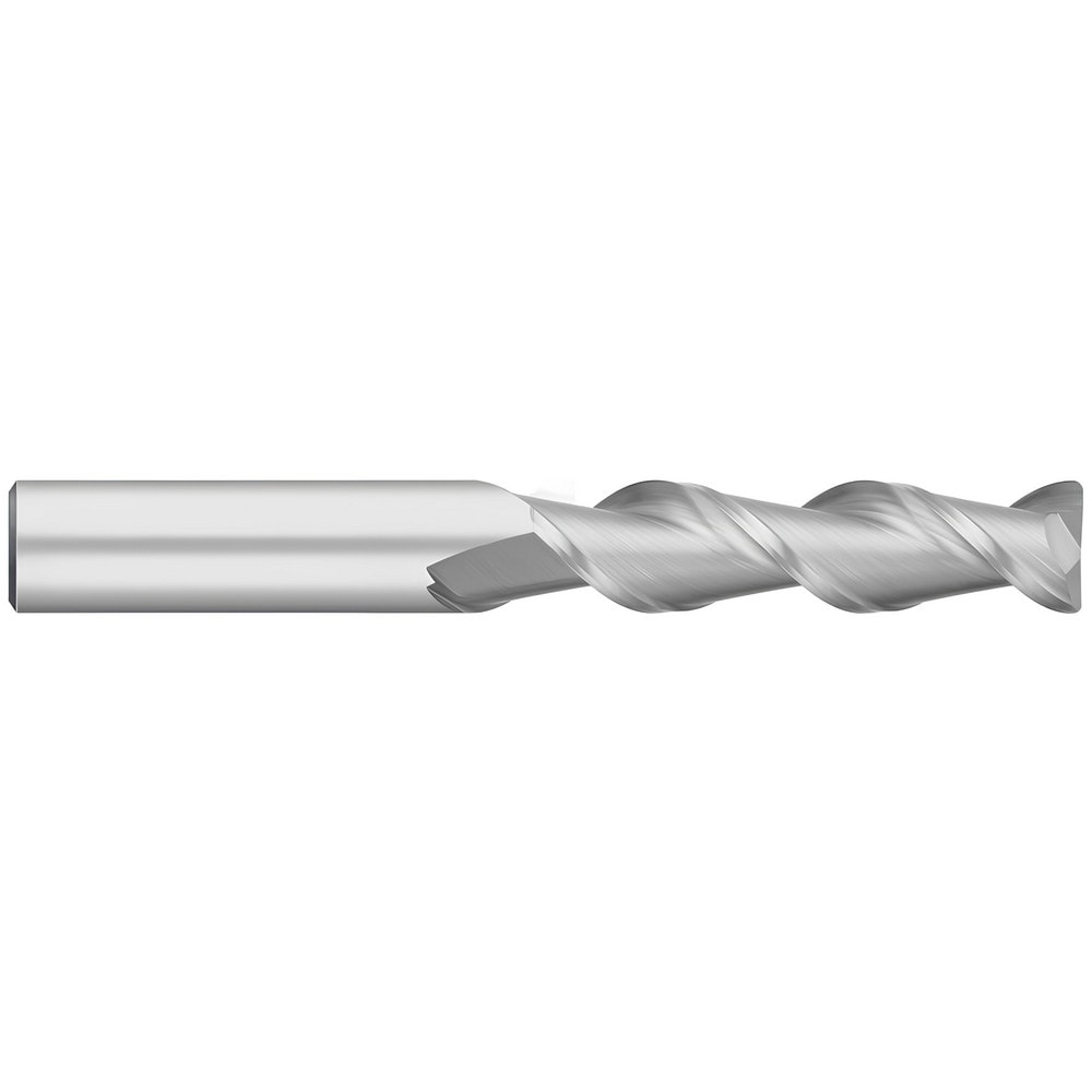 Corner Radius End Mill: 3/16" Dia, 3/4" LOC, 0.0200" Radius, 2 Flute, Solid Carbide