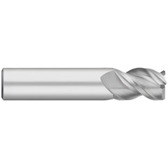 Corner Radius End Mill: 1/4" Dia, 1/2" LOC, 0.0600" Radius, 3 Flute, Solid Carbide