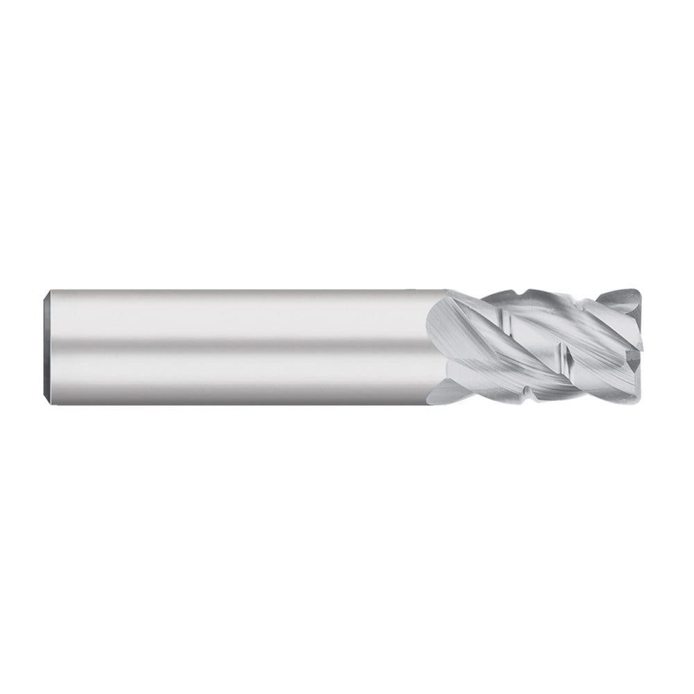 Roughing End Mill: 3/4" Dia, 4 Flute, Medium Pitch, 0.0300" Corner Radius, Single End, Solid Carbide