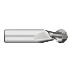 Ball End Mill: 1" Dia, 1-3/4" LOC, 2 Flute, Solid Carbide