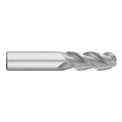 Ball End Mill: 5/8" Dia, 2-3/8" LOC, 3 Flute, Solid Carbide