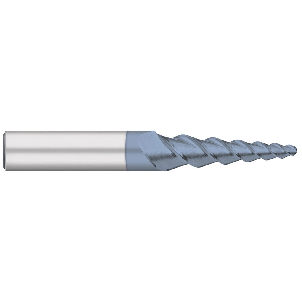 Ball End Mill: 1/4" Dia, 2" LOC, 3 Flute, Solid Carbide