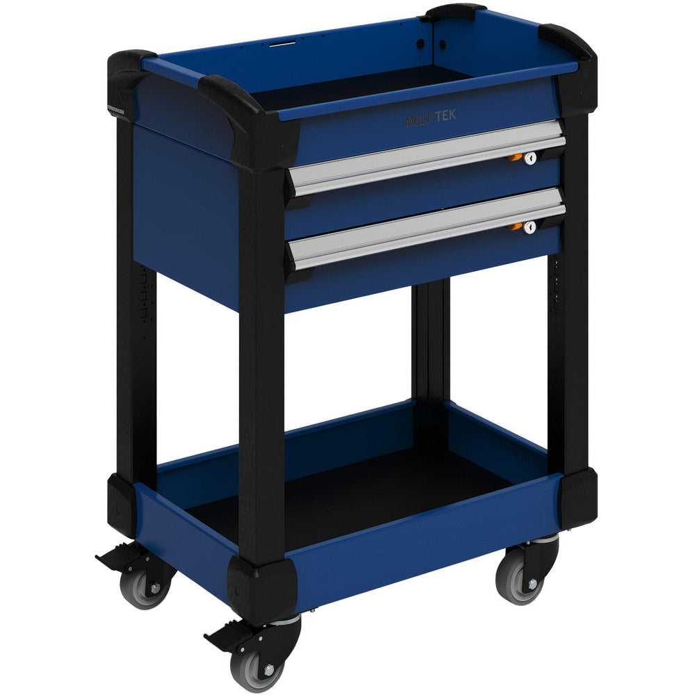 Utility Utility Cart: 25" Long, 25" Wide, 600 lb Capacity, Avalanche Blue