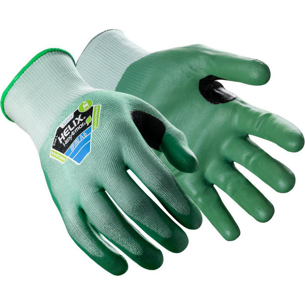 Cut, Puncture & Abrasion-Resistant Gloves: Helix Helix, Size Small, ANSI Cut A6, ANSI Puncture 5, Nitrile, HPPE Blend