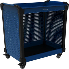 Utility Utility Cart: 36" Long, 36" Wide, Steel, 600 lb Capacity, Avalanche Blue