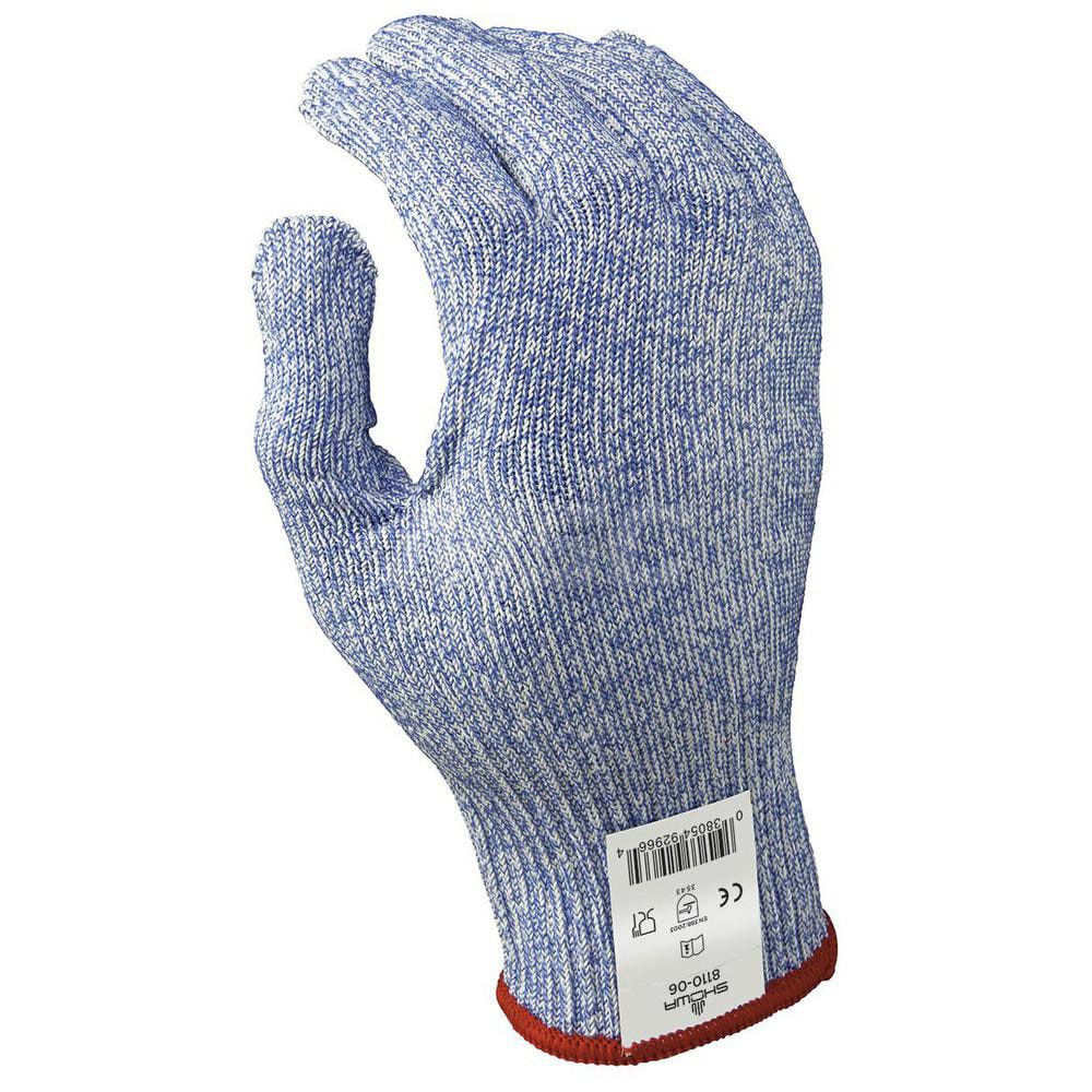 Cut, Puncture & Abrasion-Resistant Gloves: SHOWA 8110, Size Small, ANSI Cut A5, ANSI Puncture 4, HPPE Lined, HPPE, Polyester & Fiberglass