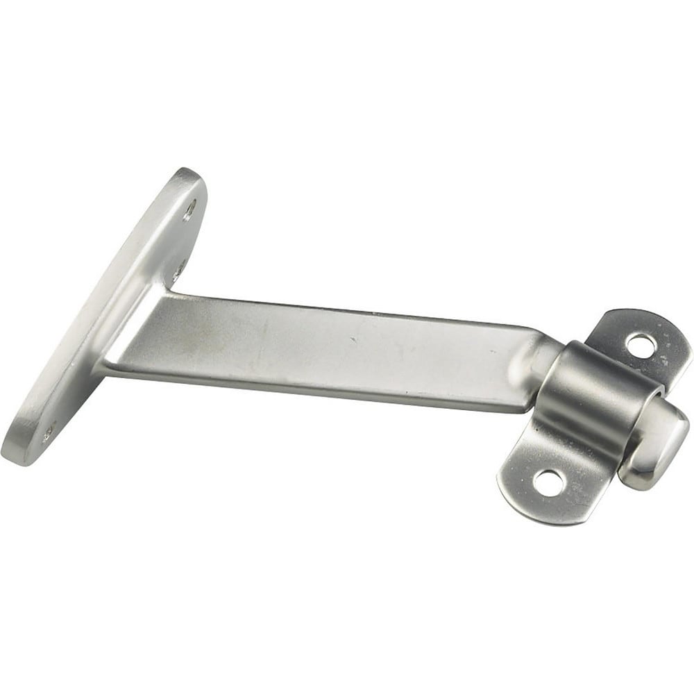 Brackets; Bracket Type: Handrail Bracket; Mount Type: Screw-On; Length (Inch): 4.06 in; Bracket Material: Aluminum; Load Capacity: 132; Overall Width: 1.44 in; Finish: Nickel