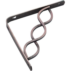 Brackets; Bracket Type: Shelf Bracket; Mount Type: Screw-On; Length (Inch): 7.91 in; Bracket Material: Steel; Load Capacity: 25; Overall Width: 0.79 in; Finish: Oil-Rubbed Bronze