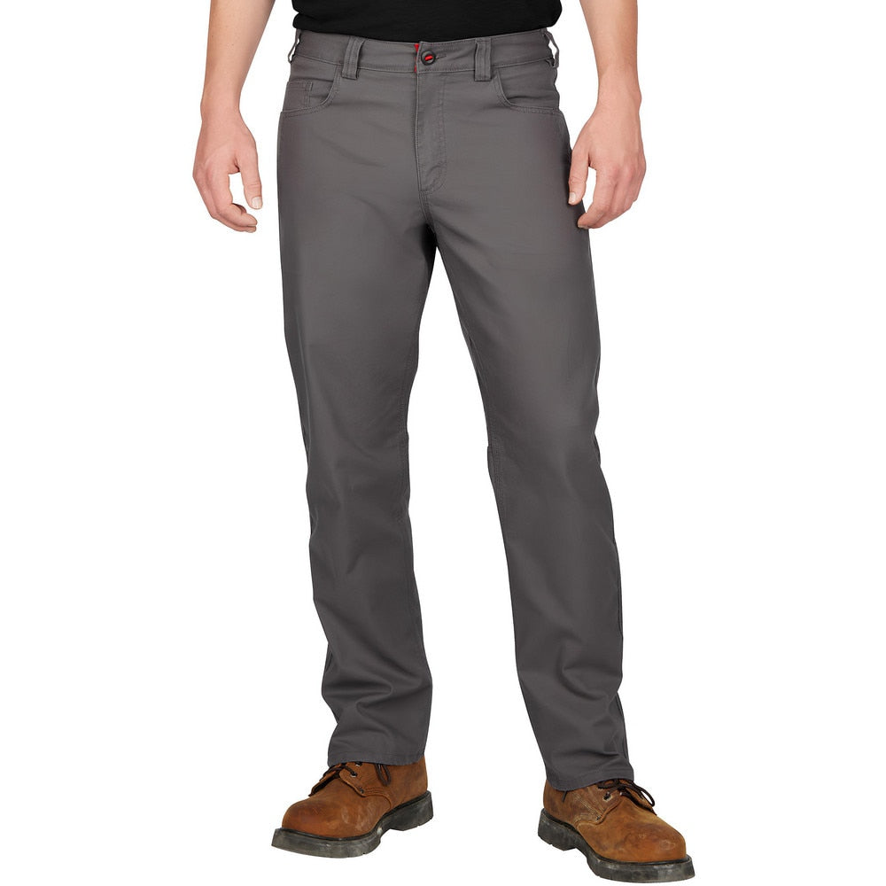 Heavy-Duty, Tear Resistant, Lightweight & Abrasion-Resistant Pants: Size 34X36, Gray, Cotton, Polyester & Spandex