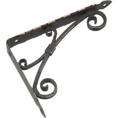 Brackets; Bracket Type: Shelf Bracket; Mount Type: Screw-On; Length (Inch): 13.38 in; Bracket Material: Aluminum; Load Capacity: 25; Overall Width: 0.98 in; Finish: Oil-Rubbed Bronze