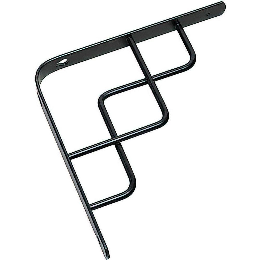 Brackets; Bracket Type: Shelf Bracket; Mount Type: Screw-On; Length (Inch): 7.91 in; Bracket Material: Steel; Load Capacity: 25; Overall Width: 0.79 in; Finish: Black