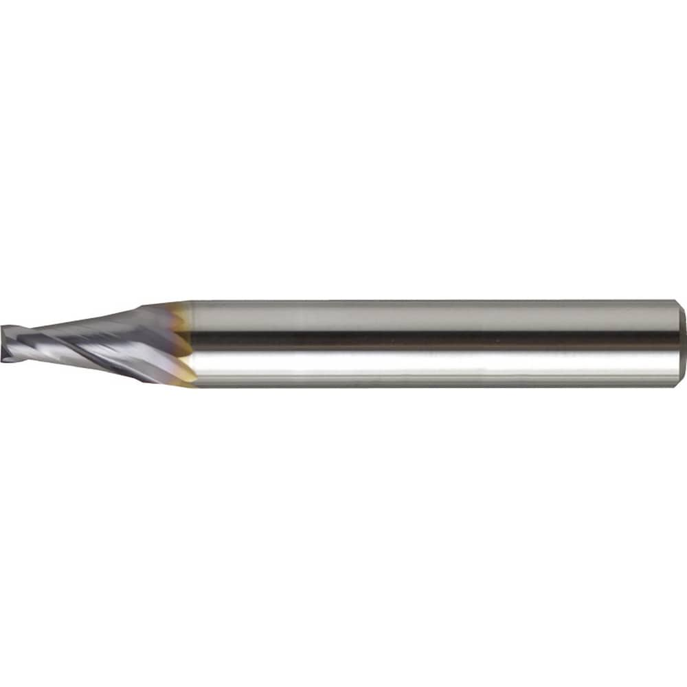 Tapered End Mill: 5 deg Angle per Side, 1.50 mm Small Dia, 5.00 mm LOC, 4 Flute, Square End