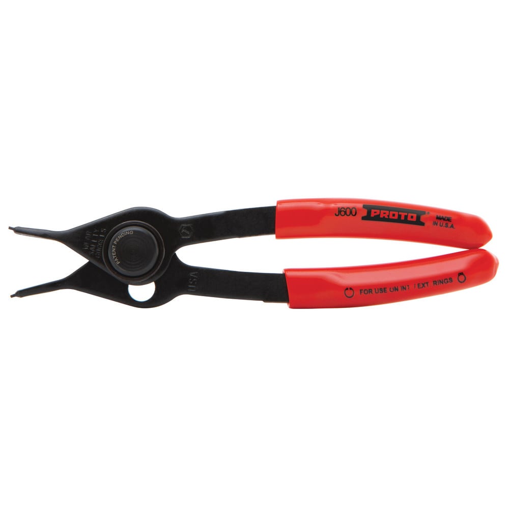 Retaining Ring Pliers; Tool Type: Internal Ring Pliers; Type: Retaining Ring Pliers; Tip Angle: 0.00; Tip Diameter (Decimal Inch): 0.038; Ring Diameter Range (Inch): 0.39 to 0.98 (External); Overall Length (Decimal Inch): 5.8750