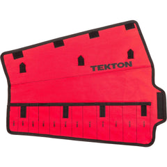 Tool Pouches & Holsters; Holder Type: Rollup Pouch; Tool Type: Tekton Ratcheting Combination Wrench; Closure Type: Hook & Loop; Material: Polyester; Color: Red; Hand: Neutral; Belt Included: No