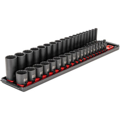 Deep Standard Ratchet&Socket Set Socket Set: 38 Pc, 6 to 24" Socket