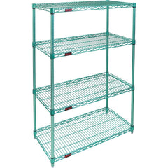 Wire Shelving; Shelving Type: Stationary Wire Shelving; Shelf Type: Adjustable; Adjustment Type: Split Sleeve; Shelf Capacity: 800; Mobility: Stationary; Depth (Inch): 24; Height (Inch): 74; Width (Inch): 48; Wire Shelving Material: Antimicrobial Steel