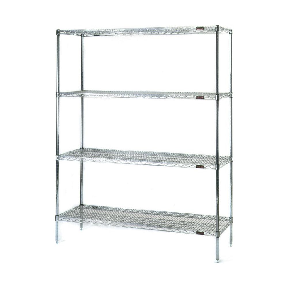 Wire Shelving; Shelving Type: Stationary Wire Shelving; Shelf Type: Adjustable; Adjustment Type: Split Sleeve; Shelf Capacity: 800; Mobility: Stationary; Depth (Inch): 24; Height (Inch): 74; Width (Inch): 36; Wire Shelving Material: Steel