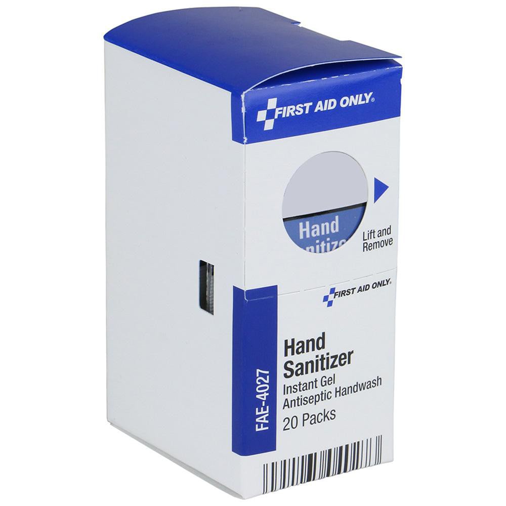 Hand Sanitizer:  Gel,  0.9 g,  Box,  No