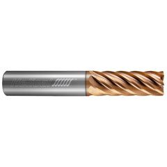 Corner Radius End Mill: 1/8" Dia, 1/2" LOC, 0.0100" Radius, 7 Flute, Solid Carbide